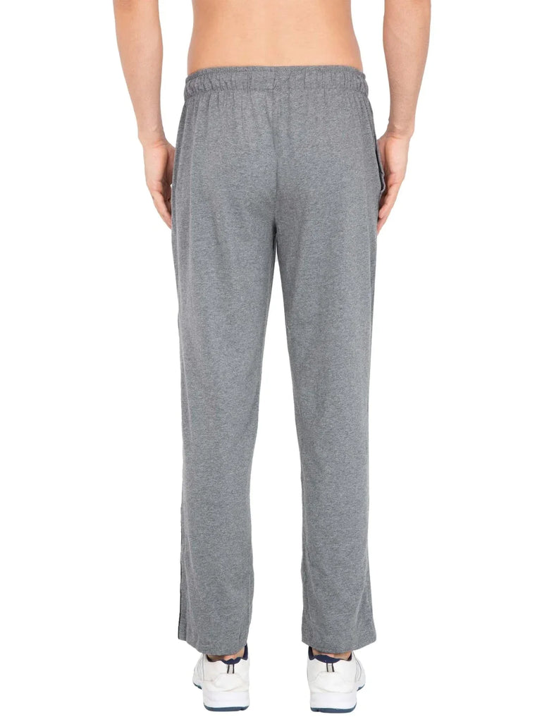 Grey Melange & Navy Regular Fit JOCKEY Men's Trackpants