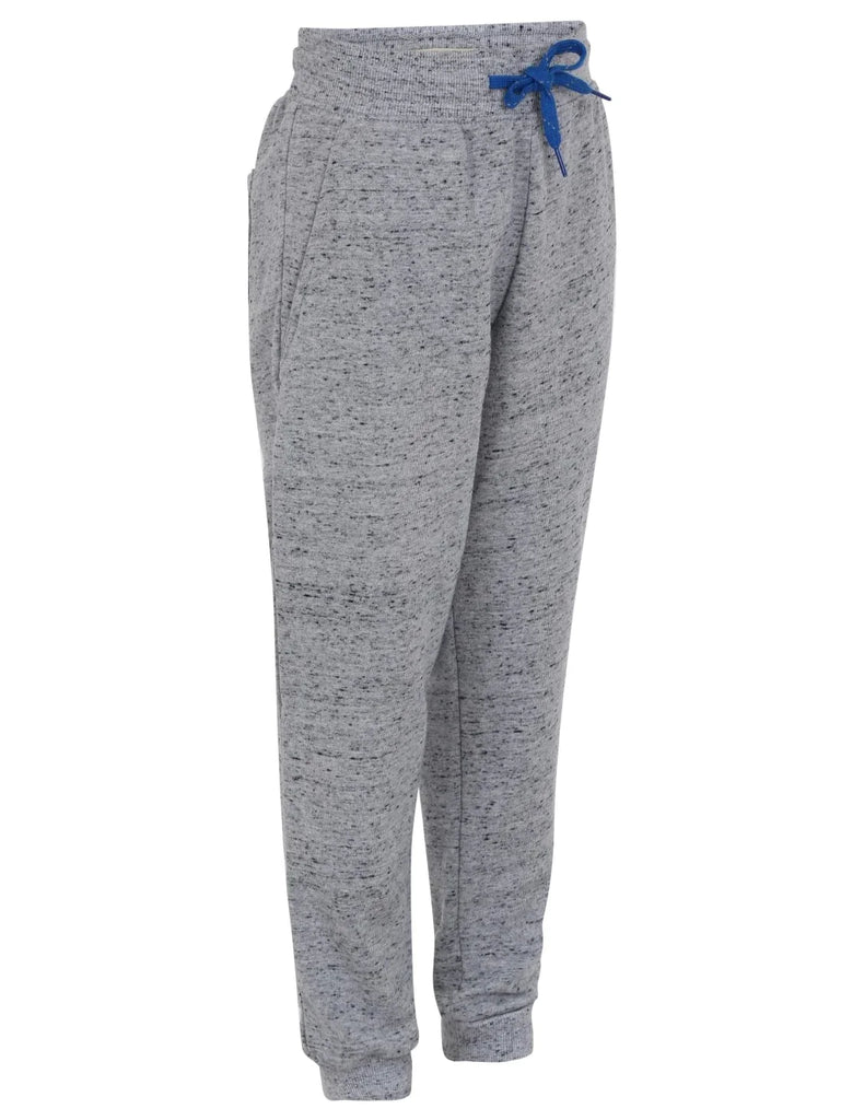 Grey Snow Melange Jockey Boy's Super Combed Cotton Rich French Terry Graphic Printed Joggers