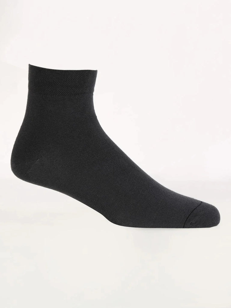 Gunmetal Jockey Men's Modal Cotton Stretch Ankle Length Socks with Stay Fresh Treatment