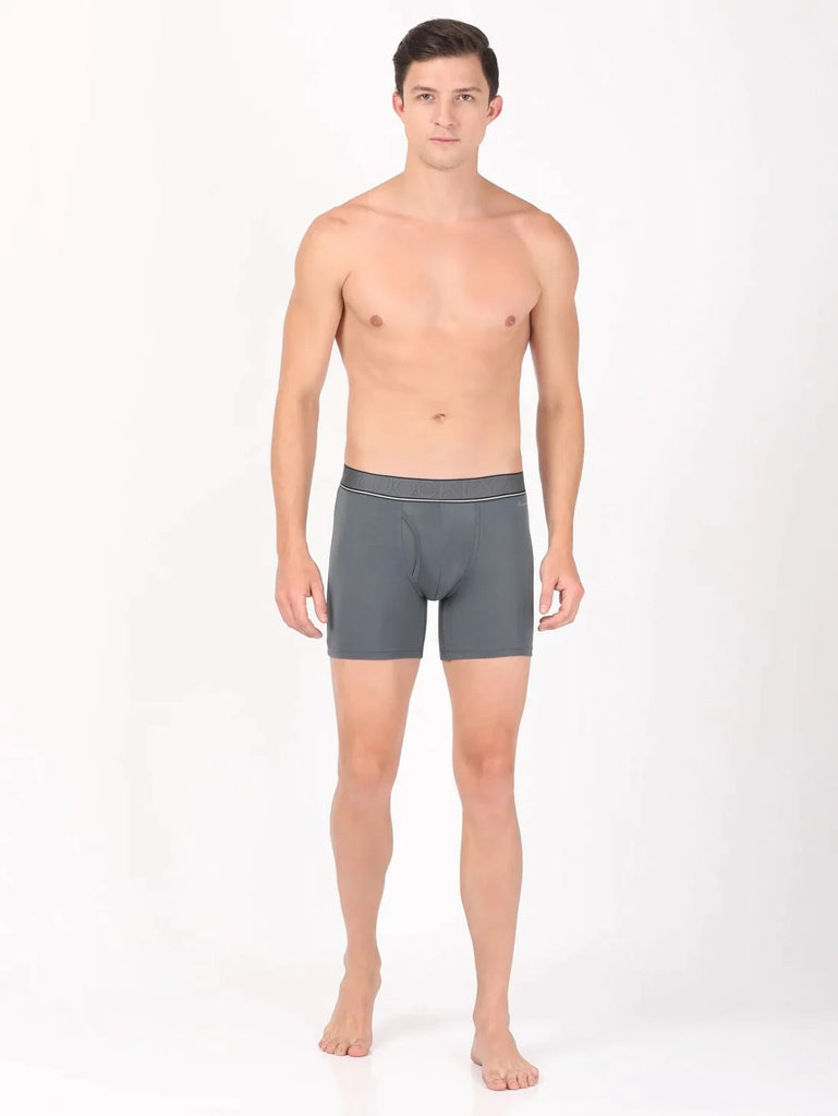 Gunmetal Jockey Solid Boxer Brief For Men