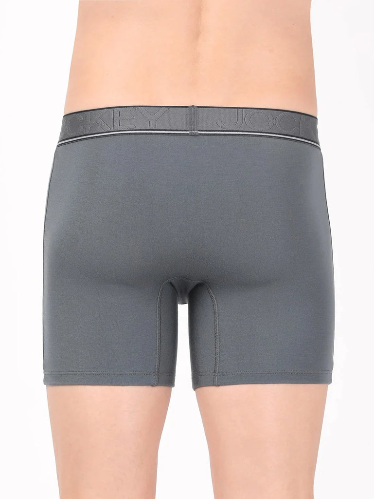 Gunmetal Jockey Solid Boxer Brief For Men