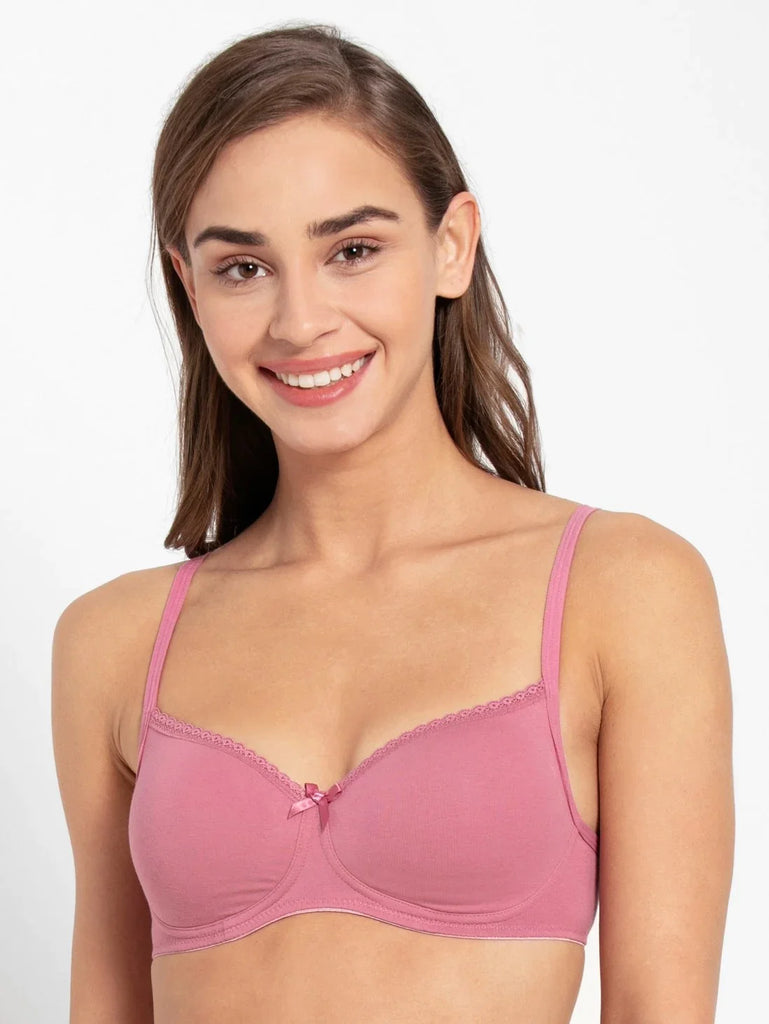 Heather Rose JOCKEY Women's Wirefree Padded Medium Coverage T-Shirt Bra