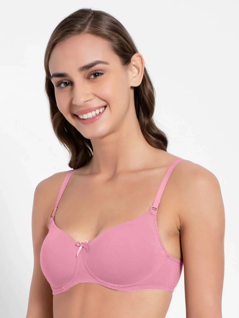 Heather Rose JOCKEY Women's Wirefree Padded Medium Coverage T-Shirt Bra 