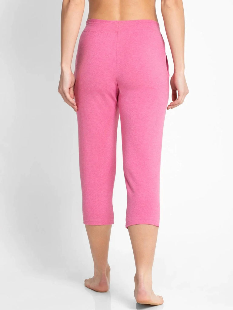 Ibis Rose Melange JOCKEY Women's Slim Fit Capri.