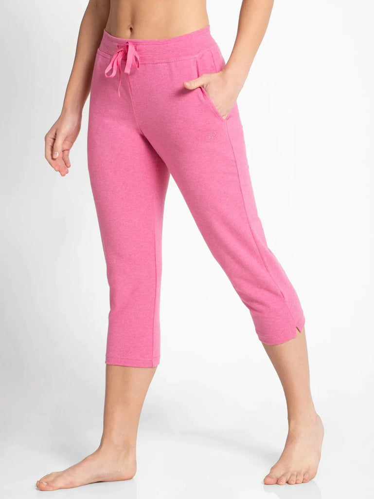 Ibis Rose Melange JOCKEY Women's Slim Fit Capri.