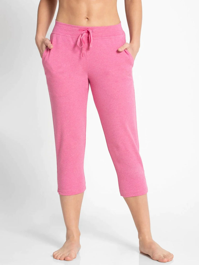 Ibis Rose Melange JOCKEY Women's Slim Fit Capri.