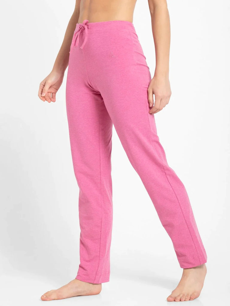 Ibis Rose Melange Slim Fit JOCKEY Women's Trackpants 