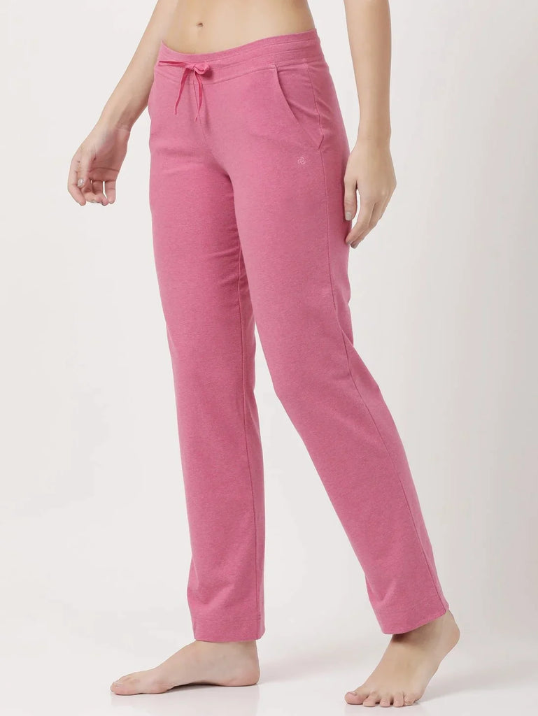 Ibis Rose Melange Relaxed Fit JOCKEY Women's Trackpants 