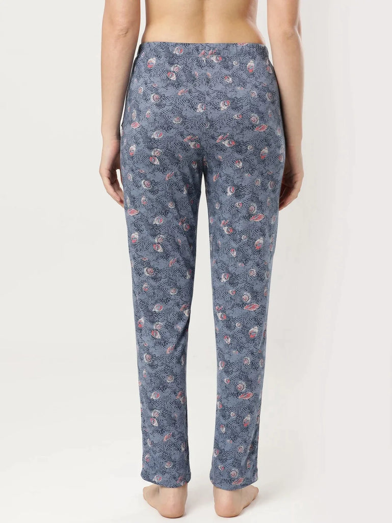 Infinity Blue JOCKEY Women's Relaxed Fit Printed Pyjama.