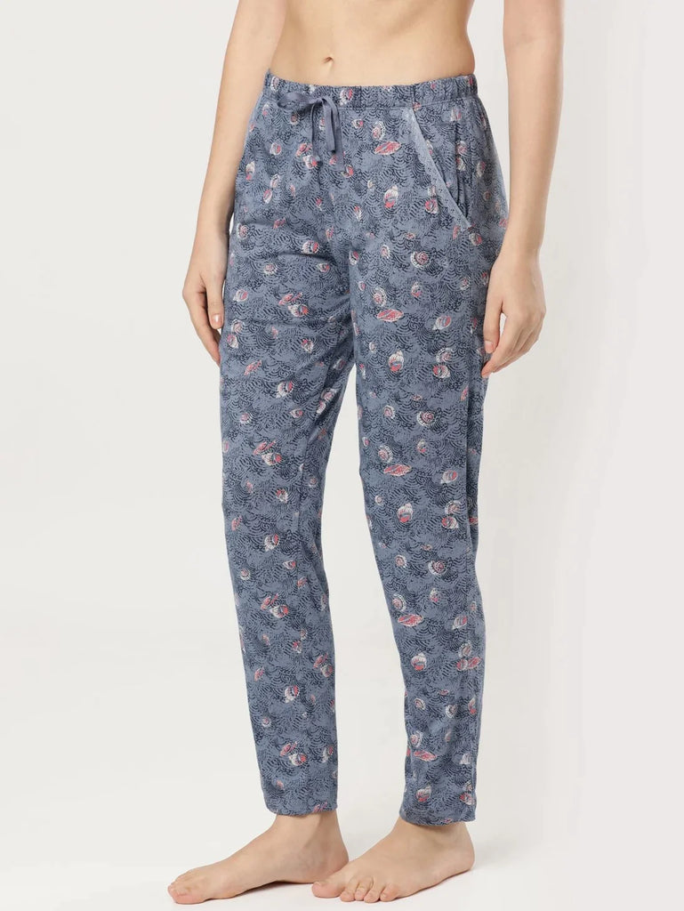 Infinity Blue JOCKEY Women's Relaxed Fit Printed Pyjama.