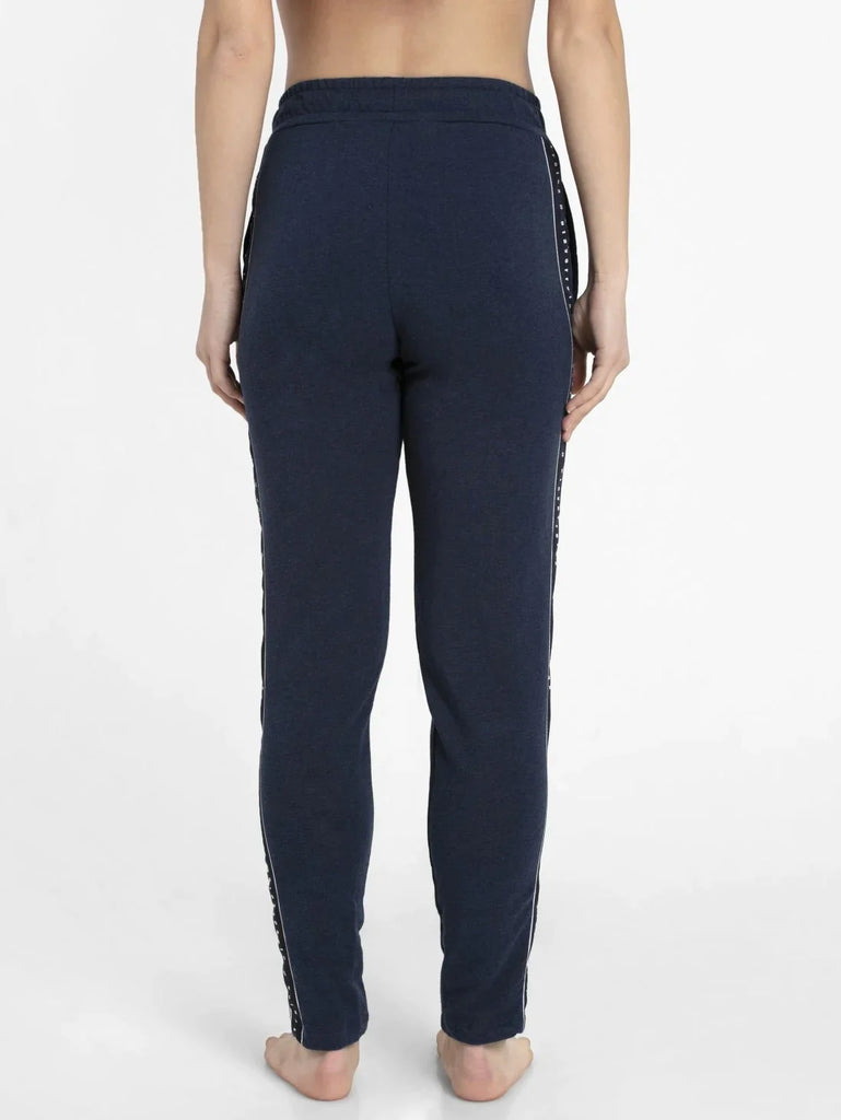 Ink Blue Melange Straight Fit JOCKEY Women's Trackpants