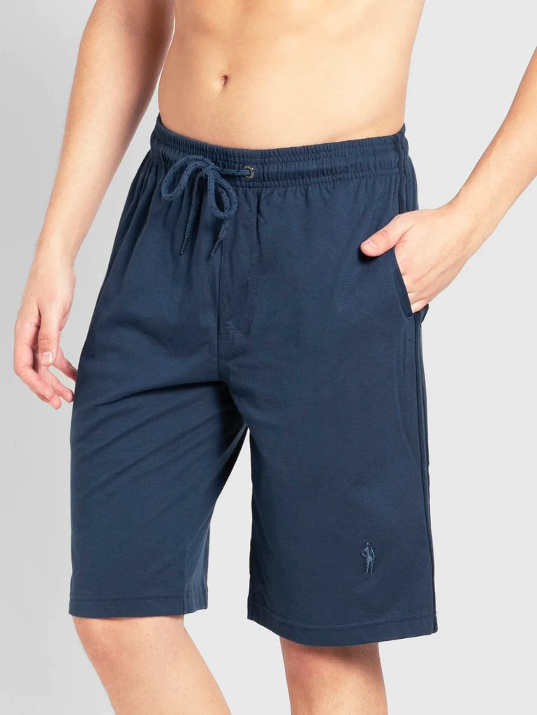 Insignia Blue & Navy JOCKEY Men's Regular Fit Solid Shorts