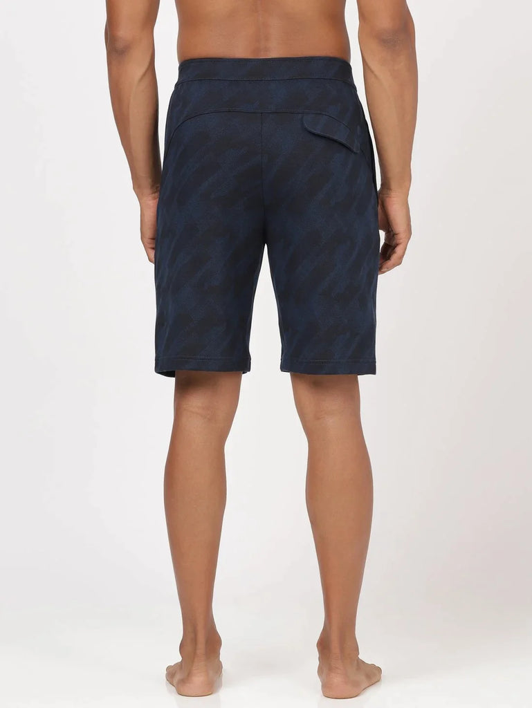 Insignia Blue JOCKEY Men's Straight Fit Printed Shorts