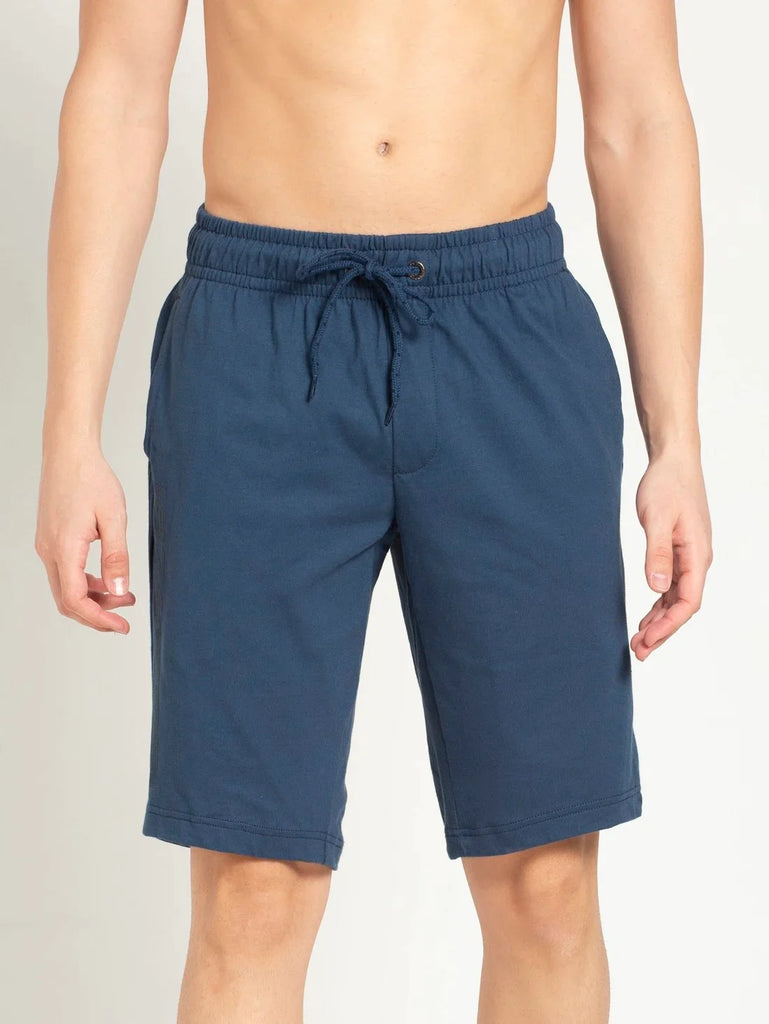 Insignia Blue JOCKEY Men's Straight Fit Printed Shorts