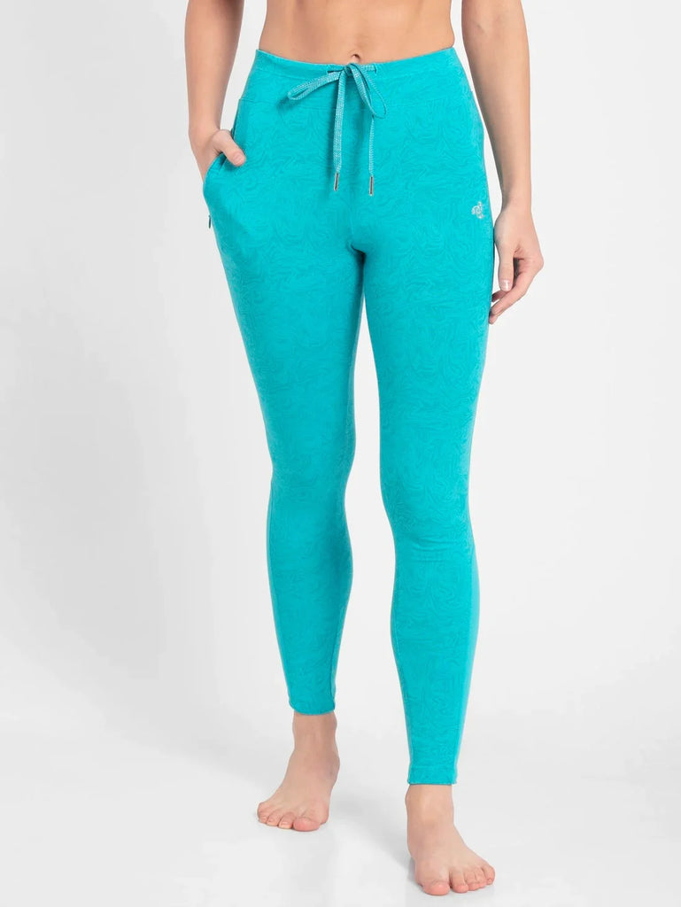 J Teal Printed JOCKEY Women's Yoga Pants.