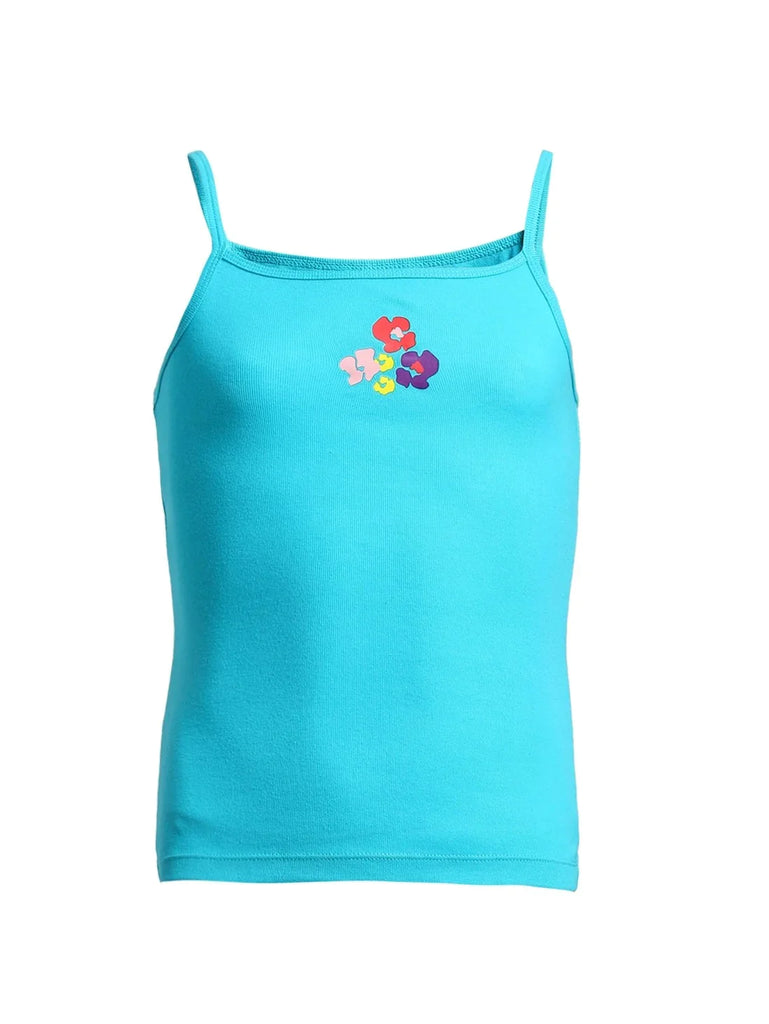 Jet Teal with Assorted Print Jockey Girl's Camisole
