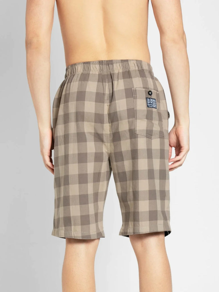 Khaki & Dark Khaki JOCKEY Men's Regular Fit Printed Bermuda