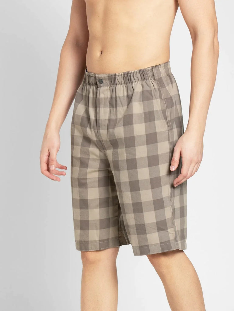 Khaki & Dark Khaki JOCKEY Men's Regular Fit Printed Bermuda