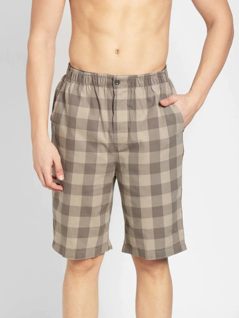 Khaki & Dark Khaki JOCKEY Men's Regular Fit Printed Bermuda