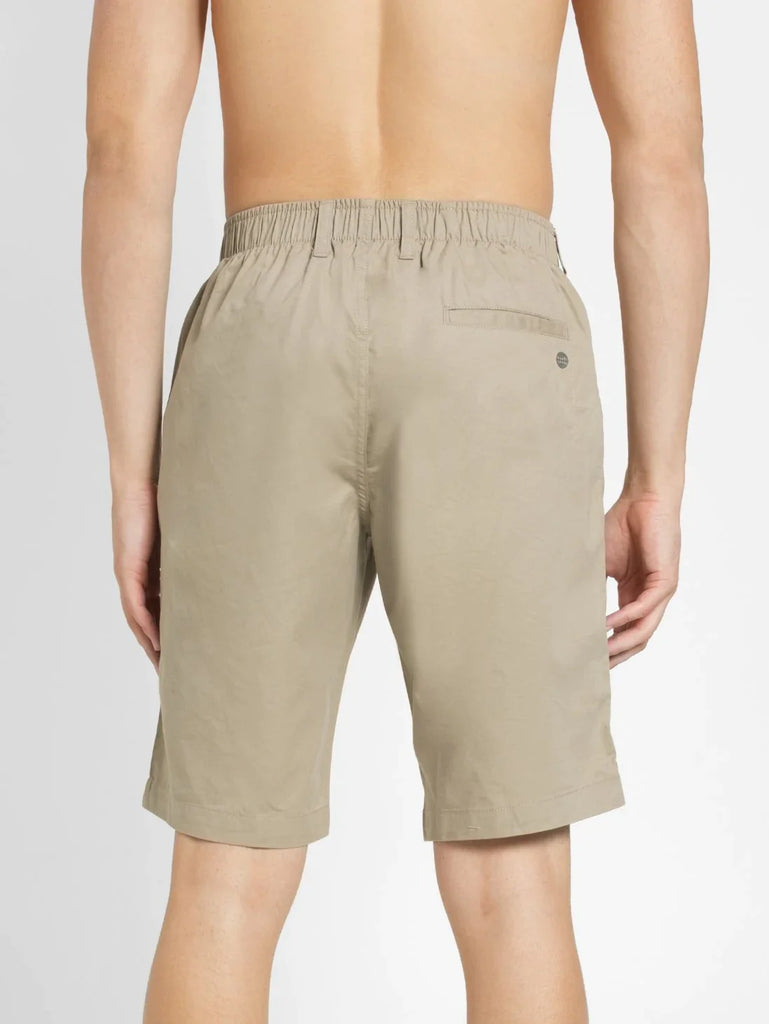 Khaki JOCKEY Men's Straight Fit Solid Shorts