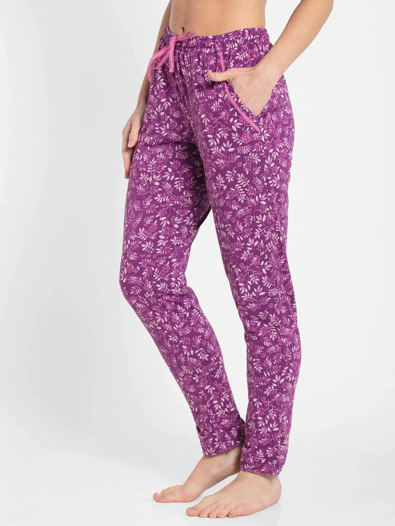 Lavender Scent Assorted Prints JOCKEY Women's Relaxed Fit Pyjama.