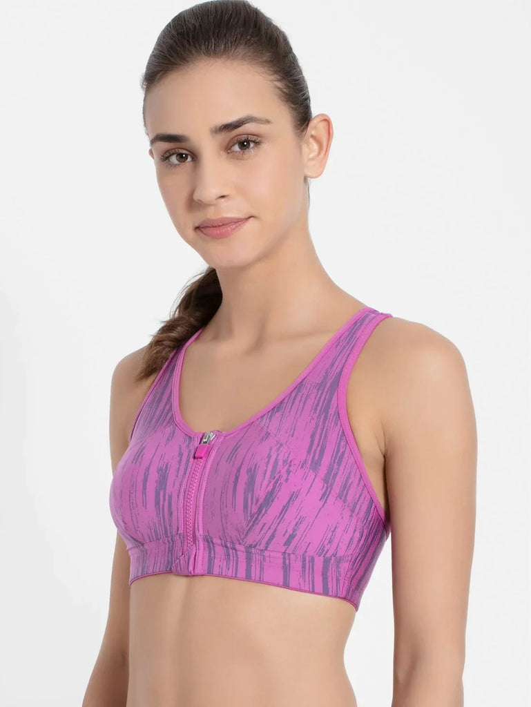 Lavender Scent Assorted Prints JOCKEY Women's Racer Back Sports Bra.