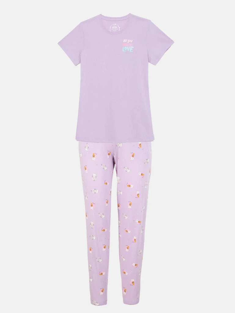 Lavendula JOCKEY Girl's Short Sleeve T-Shirt and Pajama Set
