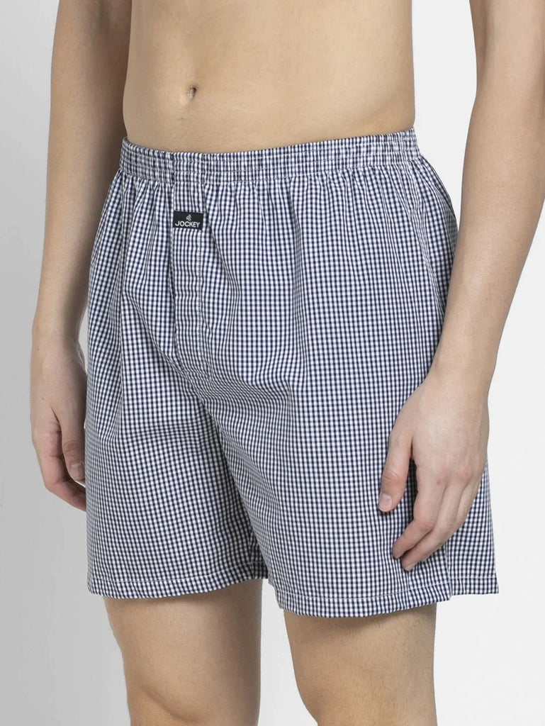 Light Assorted Checks JOCKEY Men's Checkered Boxer Shorts