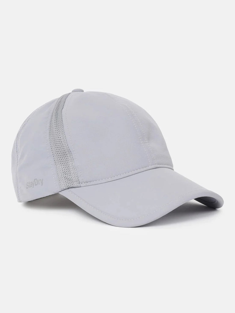 Light Grey Polyester Solid Cap with Adjustable Back Closure