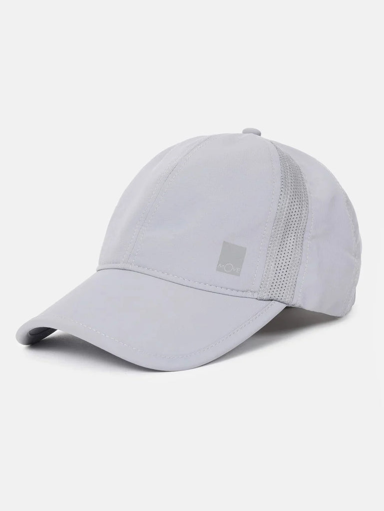 Light Grey Polyester Solid Cap with Adjustable Back Closure