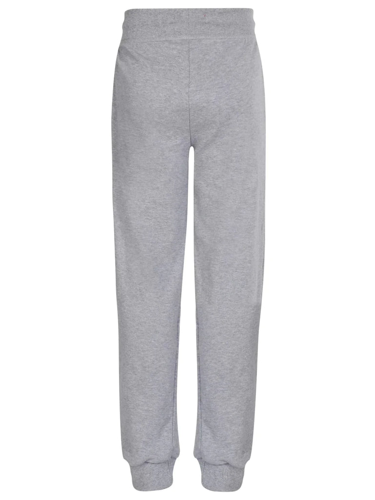 Light Grey Melange Jockey Track Pant for Girls with Side Pocket & Drawstring 