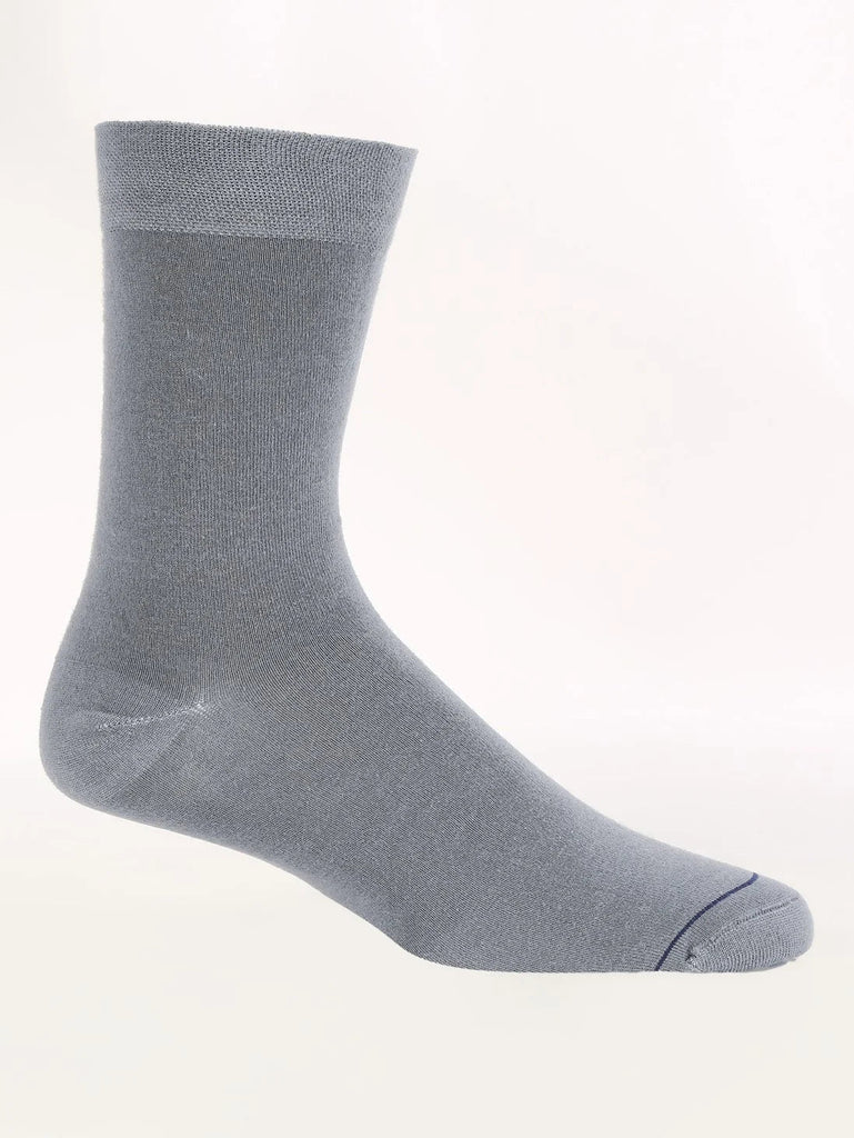 Mid Grey Jockey Men's Modal Cotton Stretch Crew Length Socks with Stay Fresh Treatment