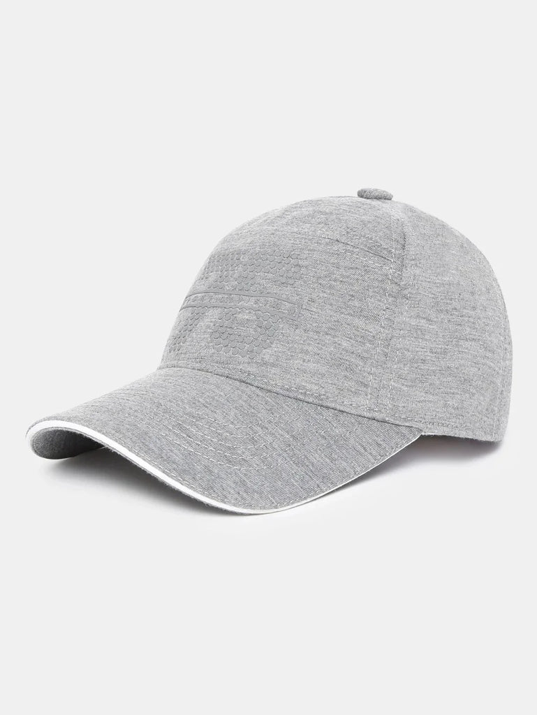 Mid Grey Melange Jockey Solid Cap For Men