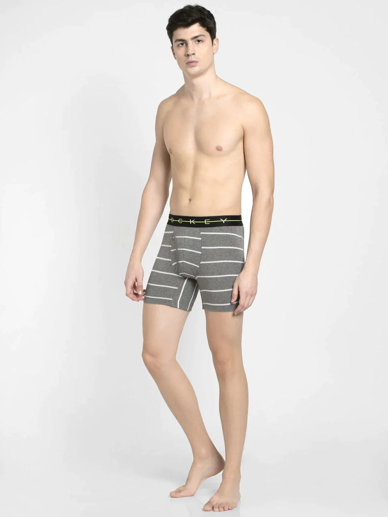 Mid Grey with Black Des09 Jockey Boxer Brief Underwear