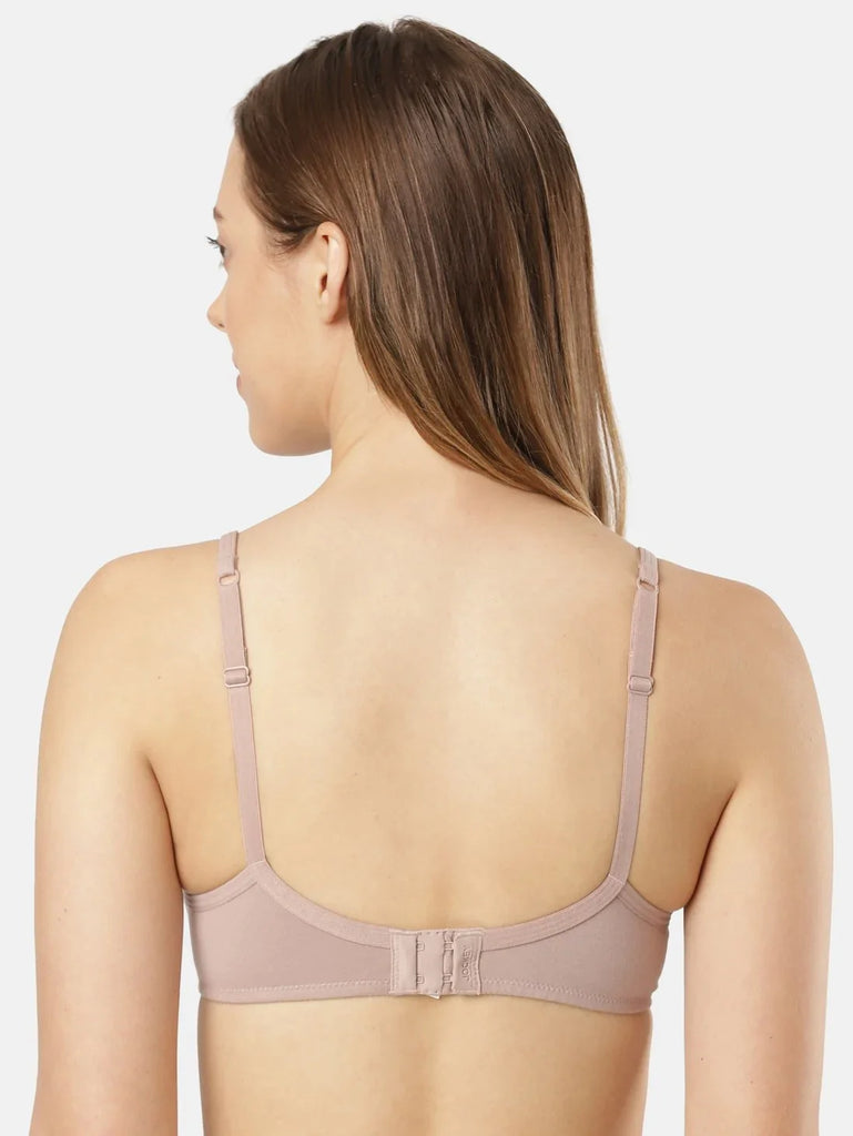 Mocha JOCKEY Women's Wirefree Padded Medium Coverage T-Shirt Bra