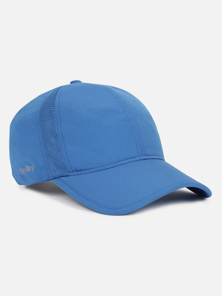 Move Blue Polyester Solid Cap with Adjustable Back Closure