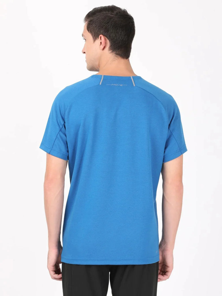 Move Blue JOCKEY Men's Round Neck Half Sleeve T-Shirt