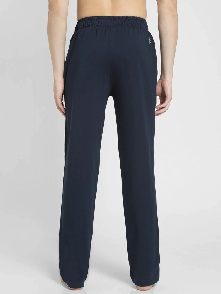 Navy & Grey Melange Regular Fit JOCKEY Men's Trackpants