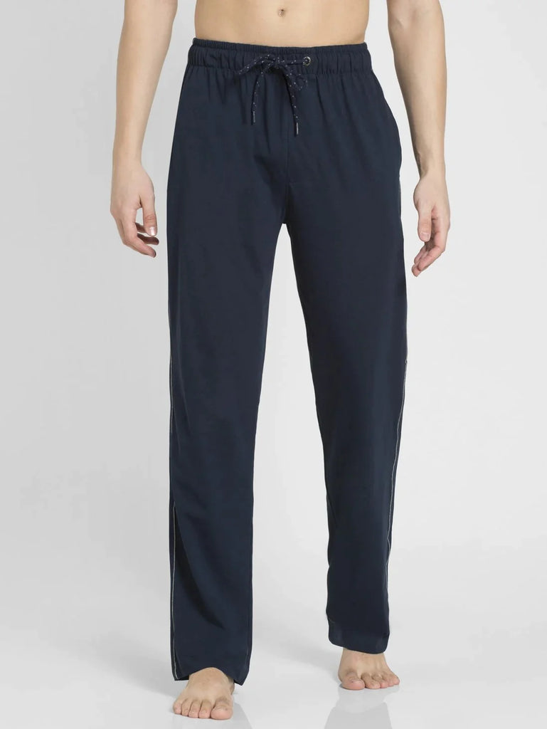 Navy & Grey Melange Regular Fit JOCKEY Men's Trackpants