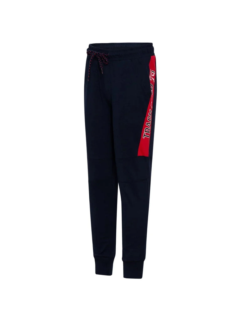 Navy & Team Red Jockey Boy's Super Combed Cotton Rich Graphic Printed Joggers 