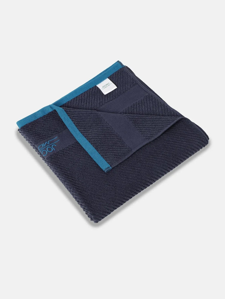 Jockey Cotton Rich Terry Ultrasoft and Durable Solid Bath Towel Navy