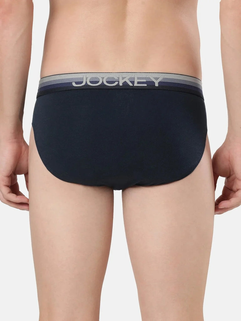 Navy Solid Jockey Brief Underwear Men