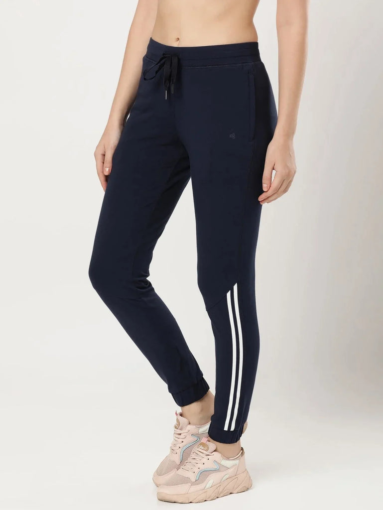 Navy Blazer JOCKEY Women's Super Combed Cotton Elastane Stretch Slim Fit Joggers