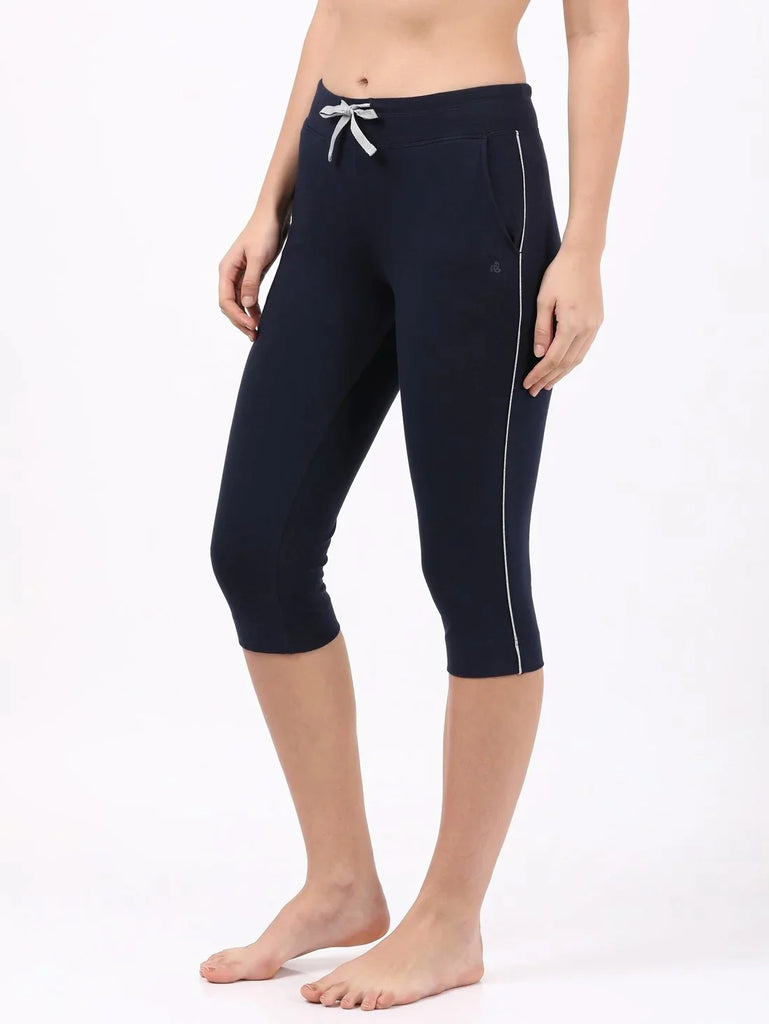 Navy Blazer JOCKEY Women's Relaxed Fit Capri.