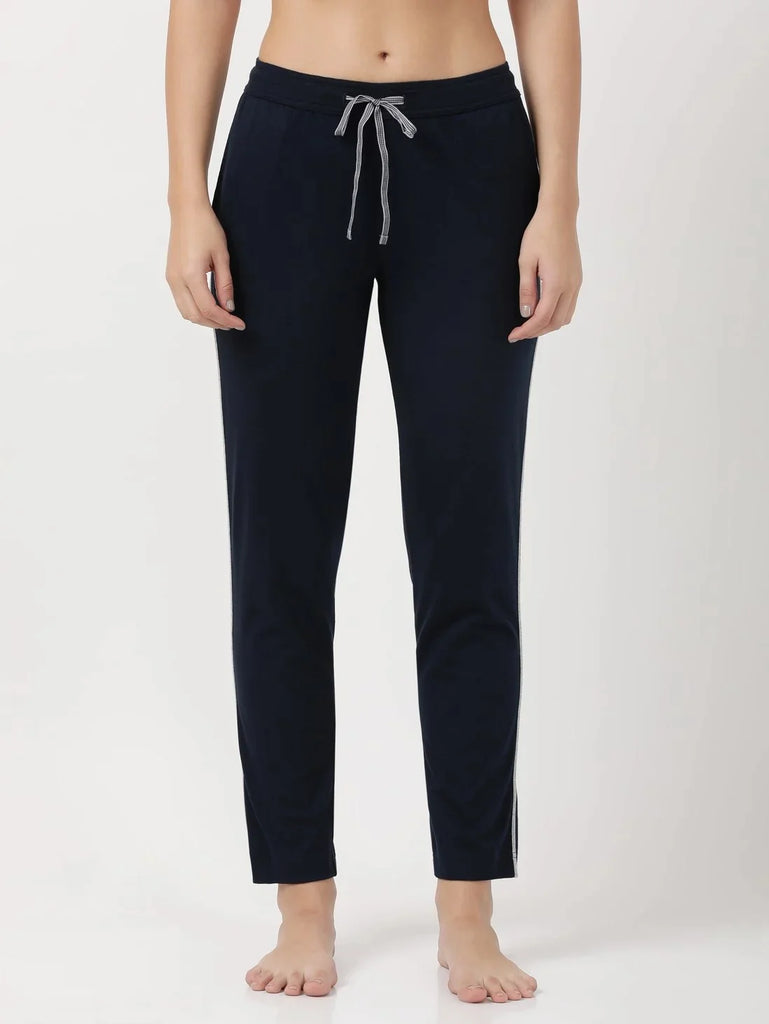 Navy BlazerSuper Combed Cotton Relaxed Fit JOCKEY Women's Trackpants