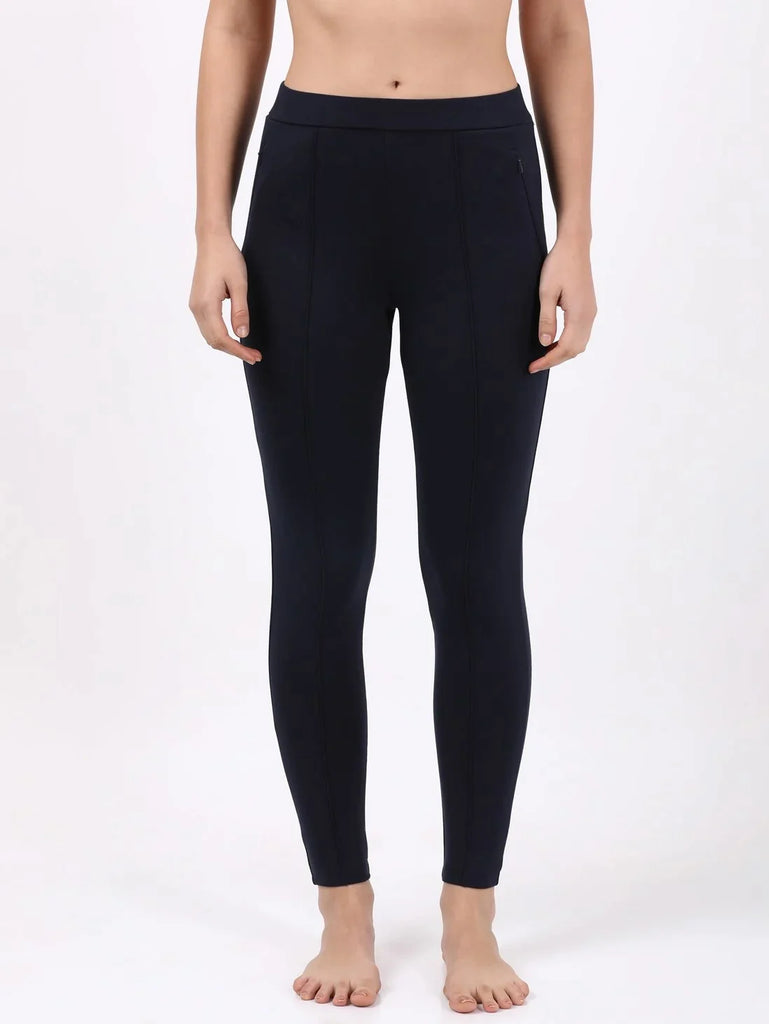 Navy Blazer JOCKEY Women's Rayon Nylon Elastane Stretch Treggings.