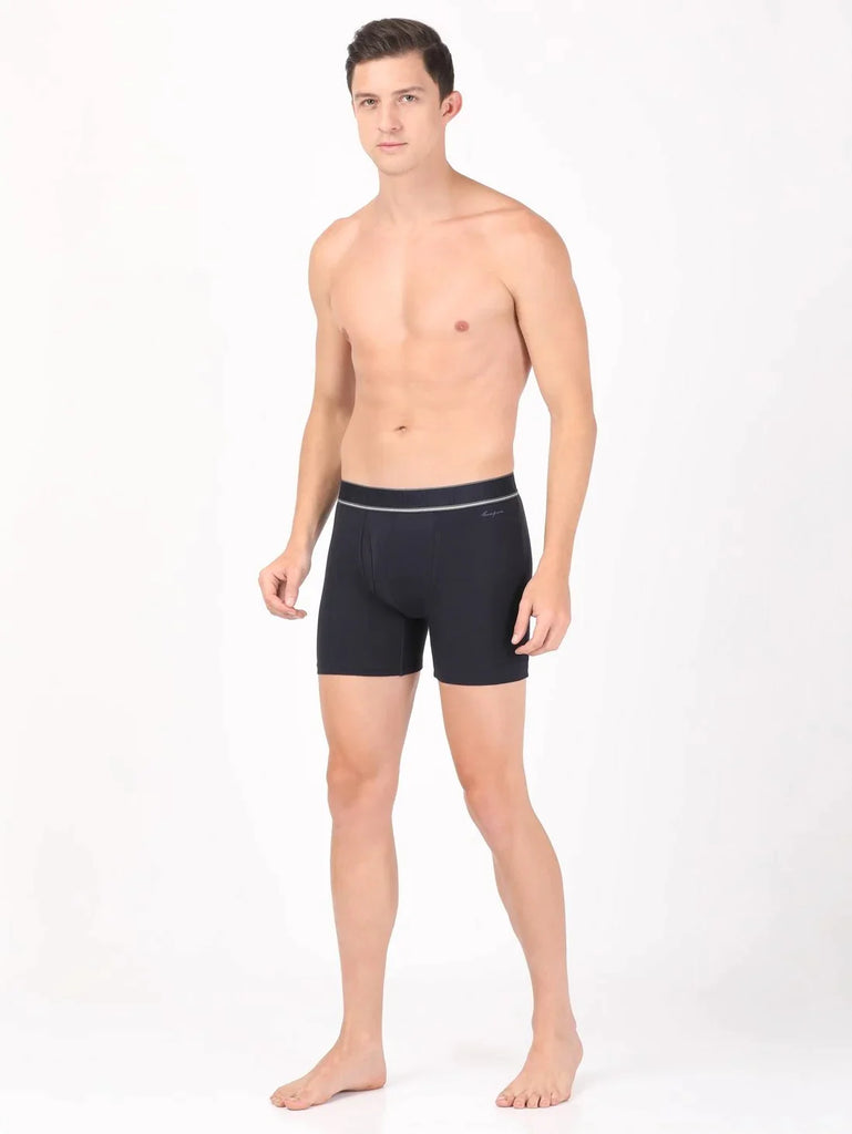 Navy Jockey Solid Boxer Brief For Men