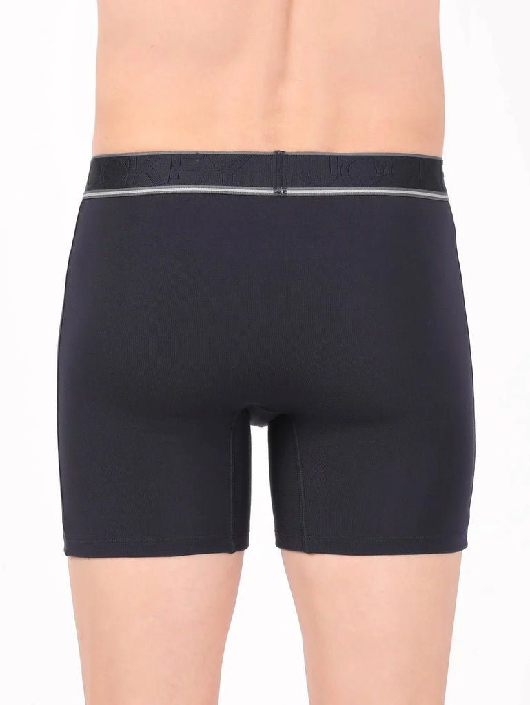 Navy Jockey Solid Boxer Brief For Men