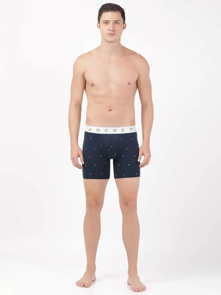 Navy 3 Jockey Boxer Brief Underwear