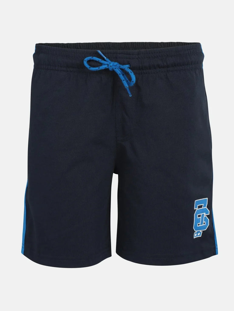 Navy JOCKEY Boy's Super Combed Cotton Printed Shorts